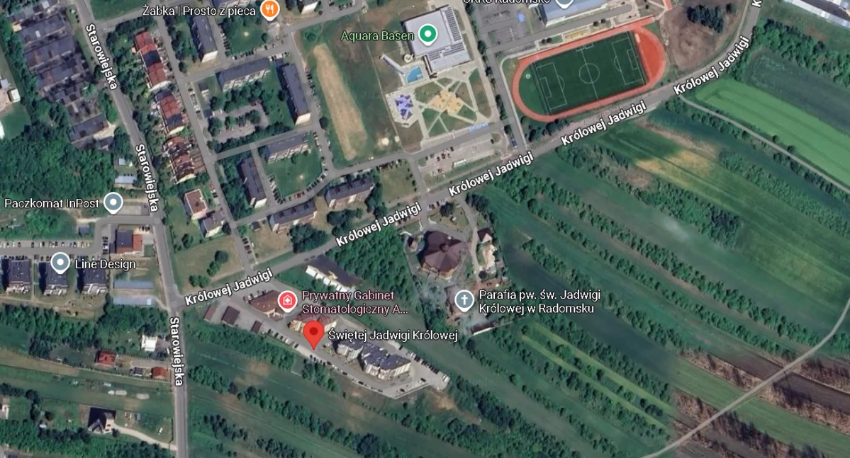 Na zdjęciu: Ulica św. Jadwigi Królowej zostanie zamknięta, fot. zrzut ekranu Google Maps