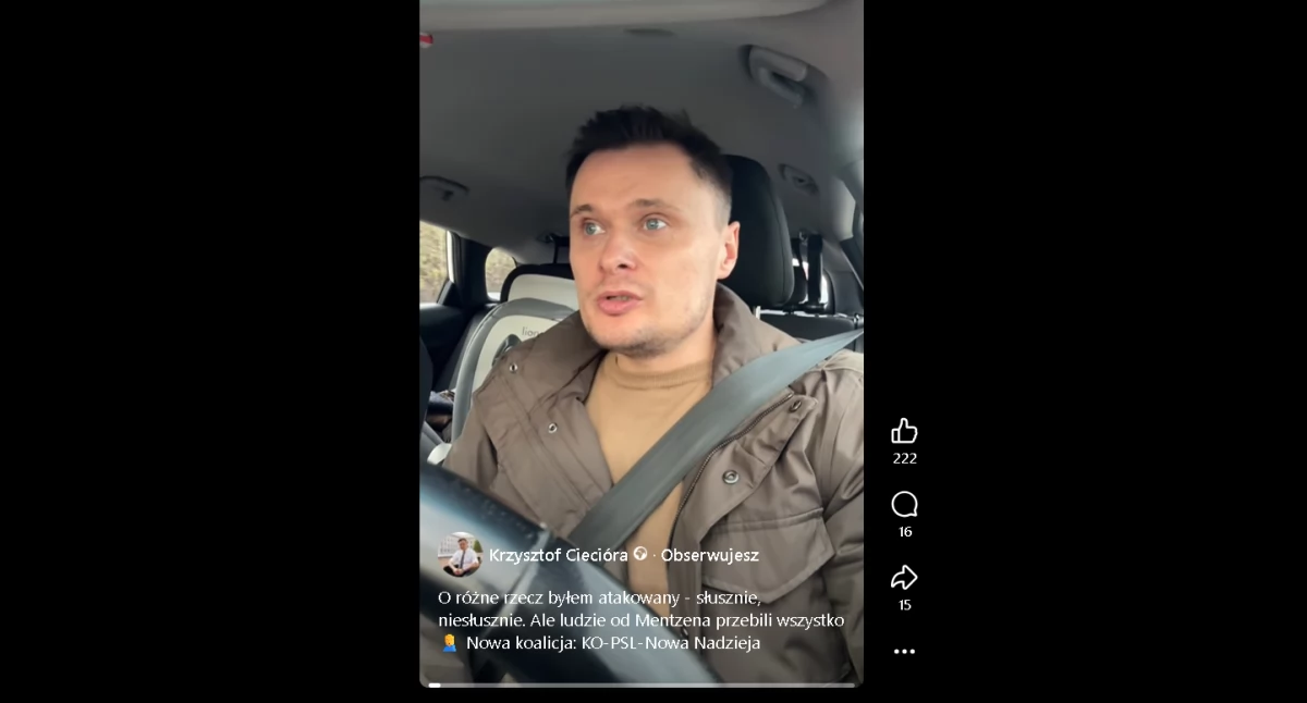 Na zdjęciu: Poseł PiS-u Krzysztof Ciecióra odpowiedział członkom Nowej Nadziei