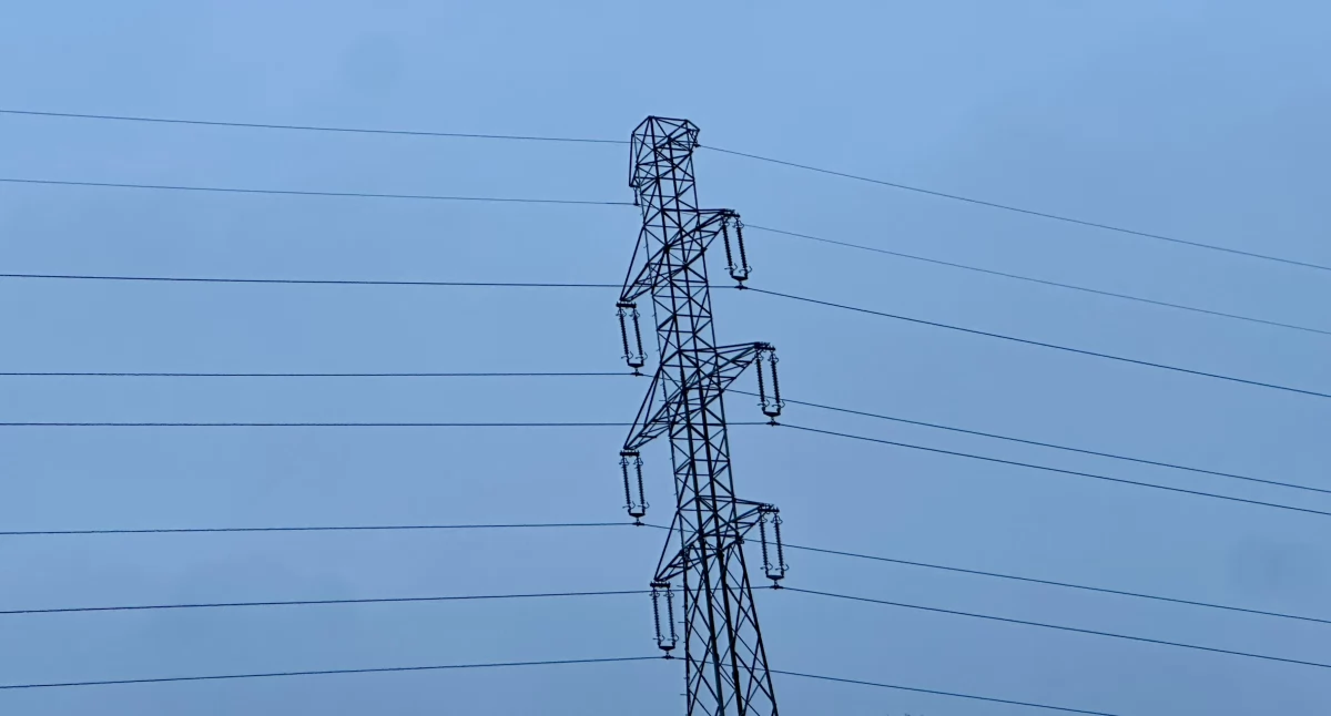 Na zdjęciu: słup energetyczny, PGE Dystrybucja przypomina, że wszystkie wyłączenia mają charakter planowy i są niezbędne dla utrzymania i modernizacji infrastruktury energetycznej. 