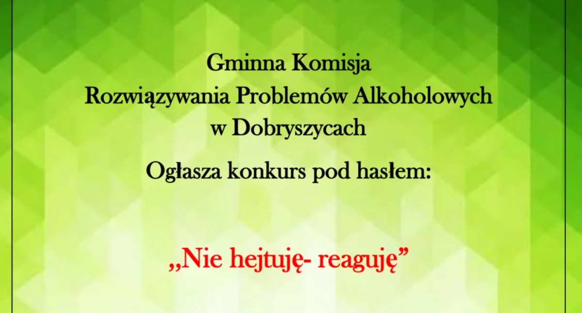 Na zdjęciu: plakat konkursu, fot: Biuletyn Informacji Publicznej w Dobryszycach