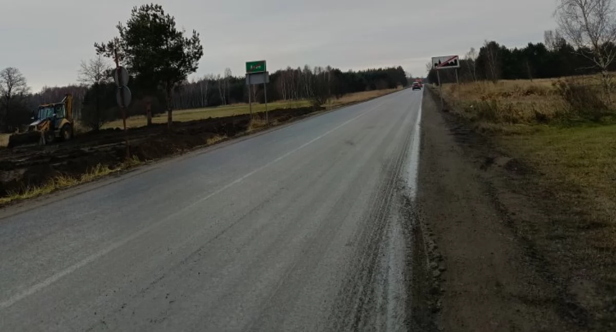 Na zdjęciu: droga powiatowa 3901 na odcinku od miejscowości Ruda do granicy województwa łódzkiego, fot. Urząd Gminy Gidle