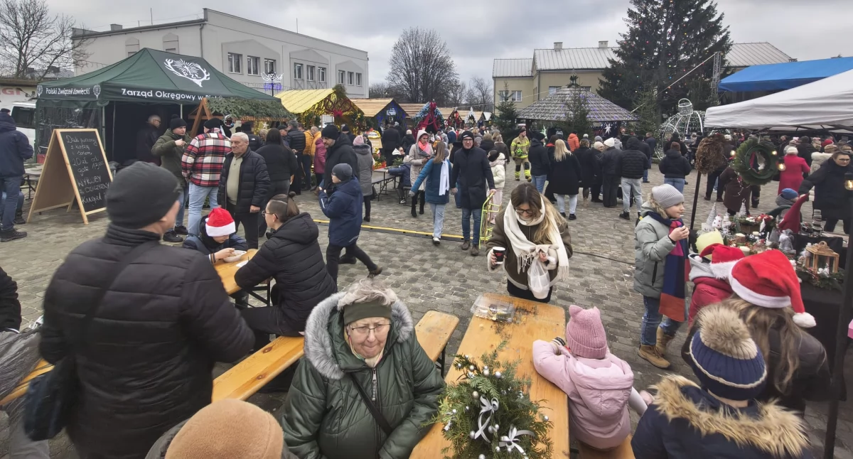 Na zdjęciu: Jarmark odbył się na przedborskim rynku, fot. Facebook/Powiat Radomszczański