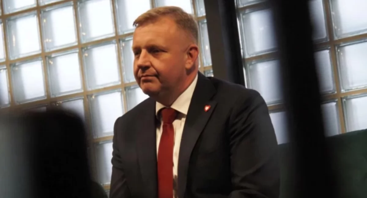 Na zdjęciu: Starosta Łukasz Więcek (Koalicja Obywatelska)