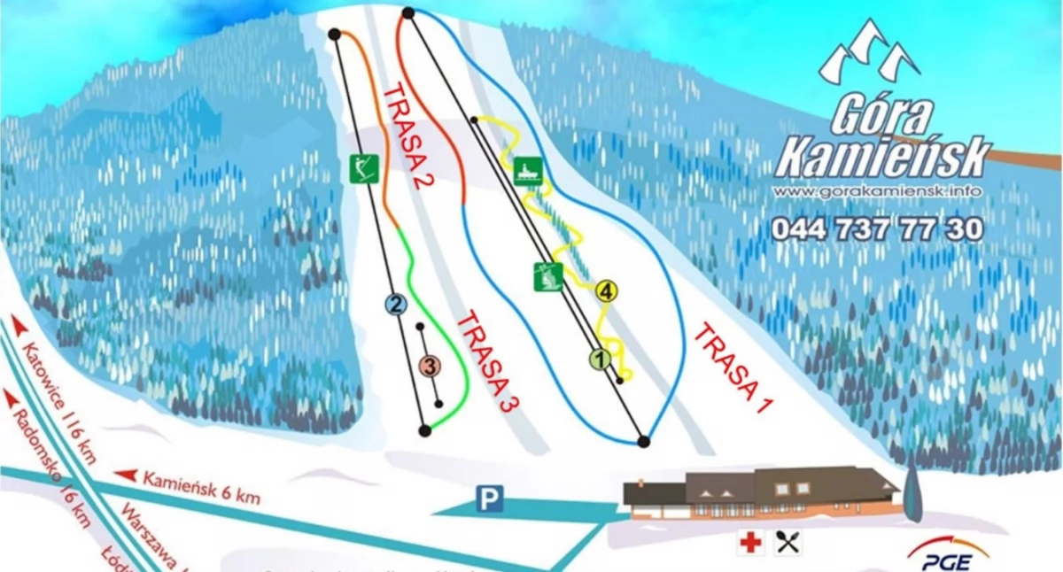 Na zdjęciu mapa stoku