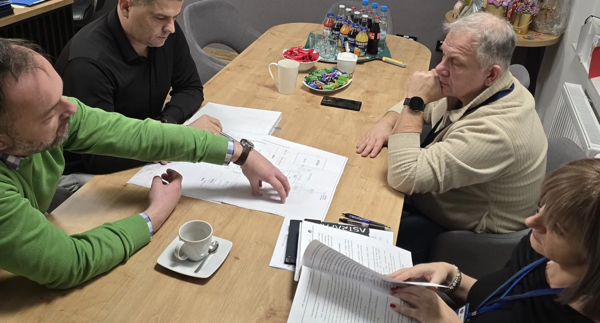 Na zdjęciu spotkanie w urzędzie w sprawie projektu oczyszczalni