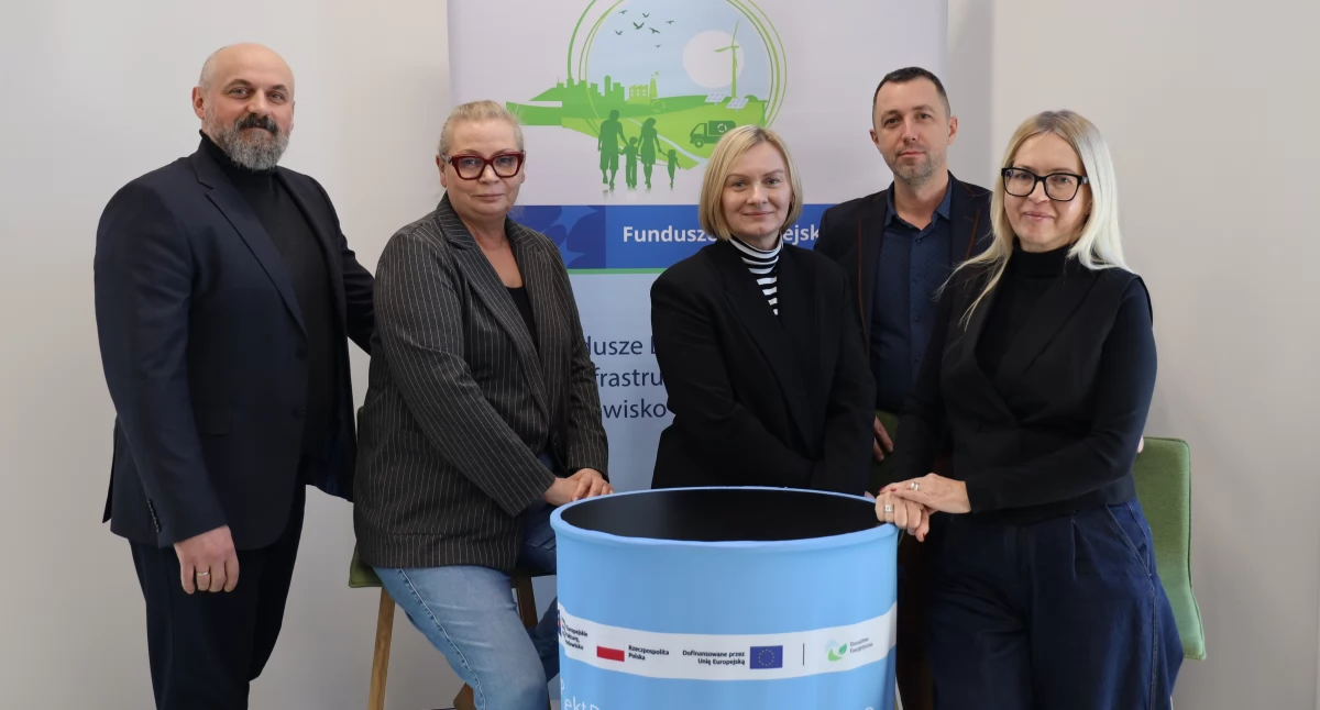 Na zdjęciu: Od lewej: Michał Ochota - Doradca Energetyczny, Marzena Ciechulska - I Z-ca Dyrektora Biura Funduszu, Magdalena Jankowska-Kostrzewa - Kierownik Zespołu Doradców Energetycznych, Sławomir Pytlawski - Doradca Energetyczny i Anna Sicińska - Z-ca Kierownika Zespołu Doradców Energetycznych.