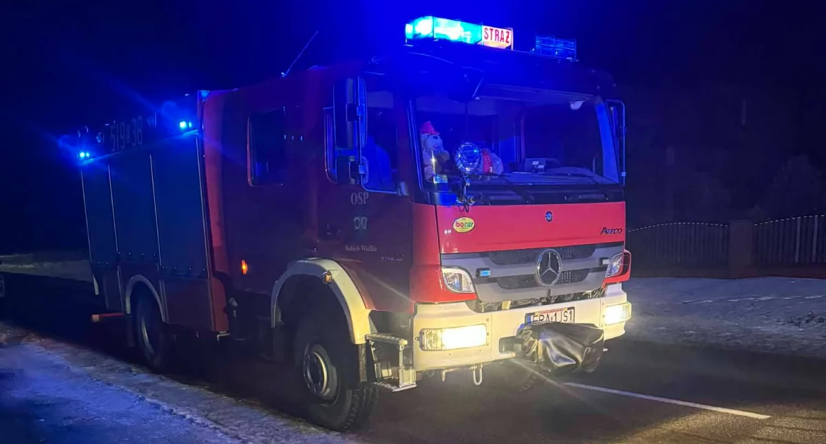 Na zdjęciu: Do Przybyszowa pojechały dwa zastępy, fot. Facebook/OSP Kobiele Wielkie