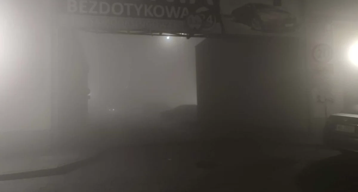 Na zdjęciu: Tak, dosłownie, wygląda smog w Radomsku, fot. Facebook/Iga Borowiecka-Grzywacz