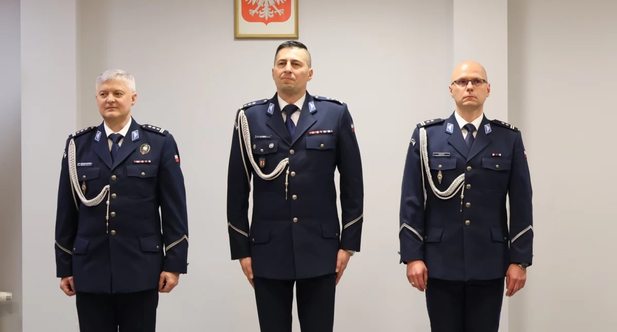 Na zdjęciu: Inspektor Przemysław Mazurkiewicz pierwszy z prawej, fot. Facebook/Powiat Radomszczański