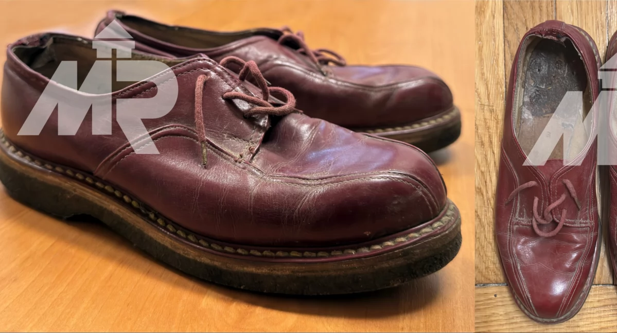 Na zdjęciu: Tajemnicze buty trafiły do zbiorów muzeum, fot. Facebook/Muzeum Regionalne w Radomsku
