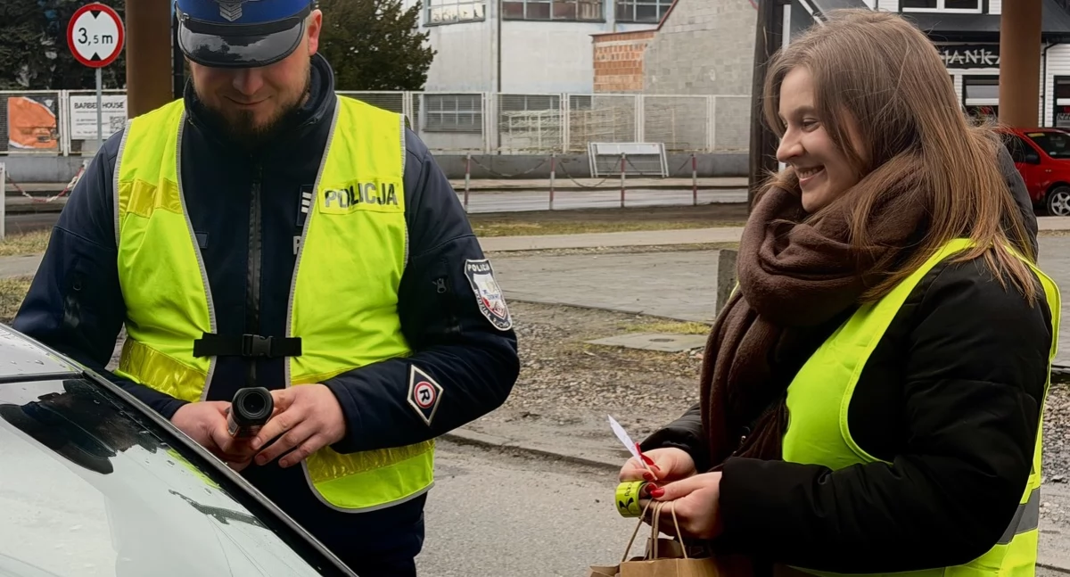 Na zdjęciu: Taka kontrola nie powoduje stresu, fot. Facebook/KPP Radomsko