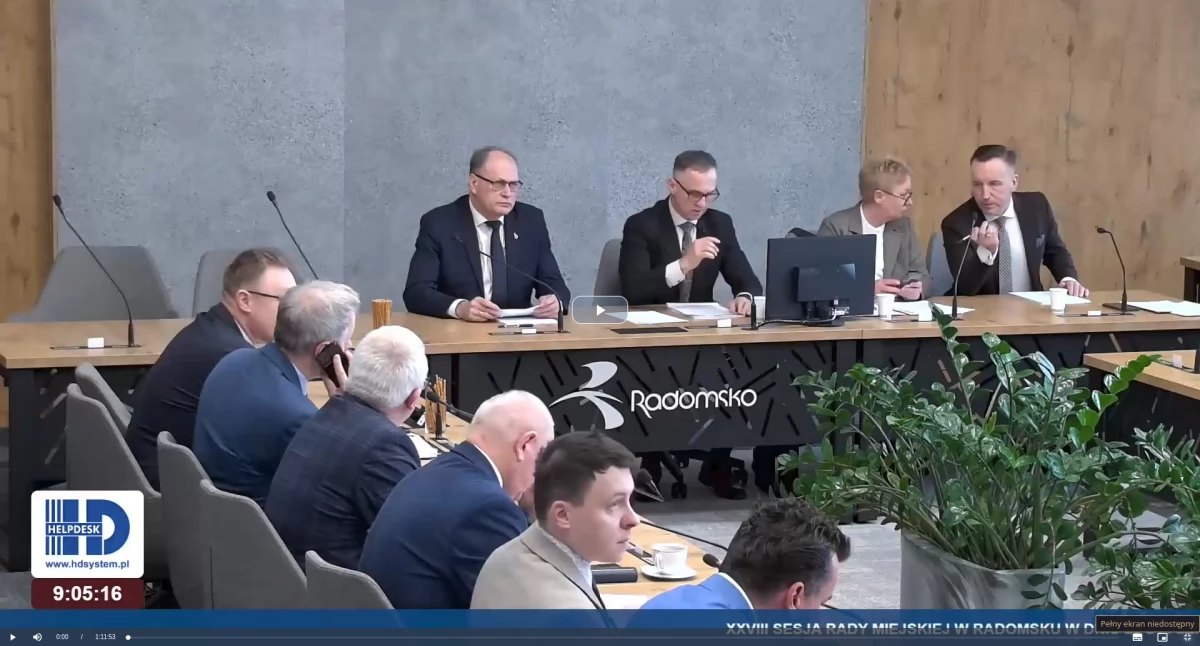 Na zdjęciu: Transmisja sesji rady miasta