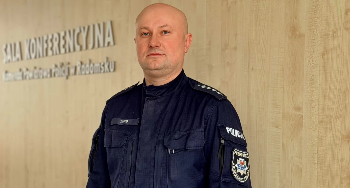 Na zdjęciu: Aspirant Andrzej Wróbel, fot. KPP Radomsko