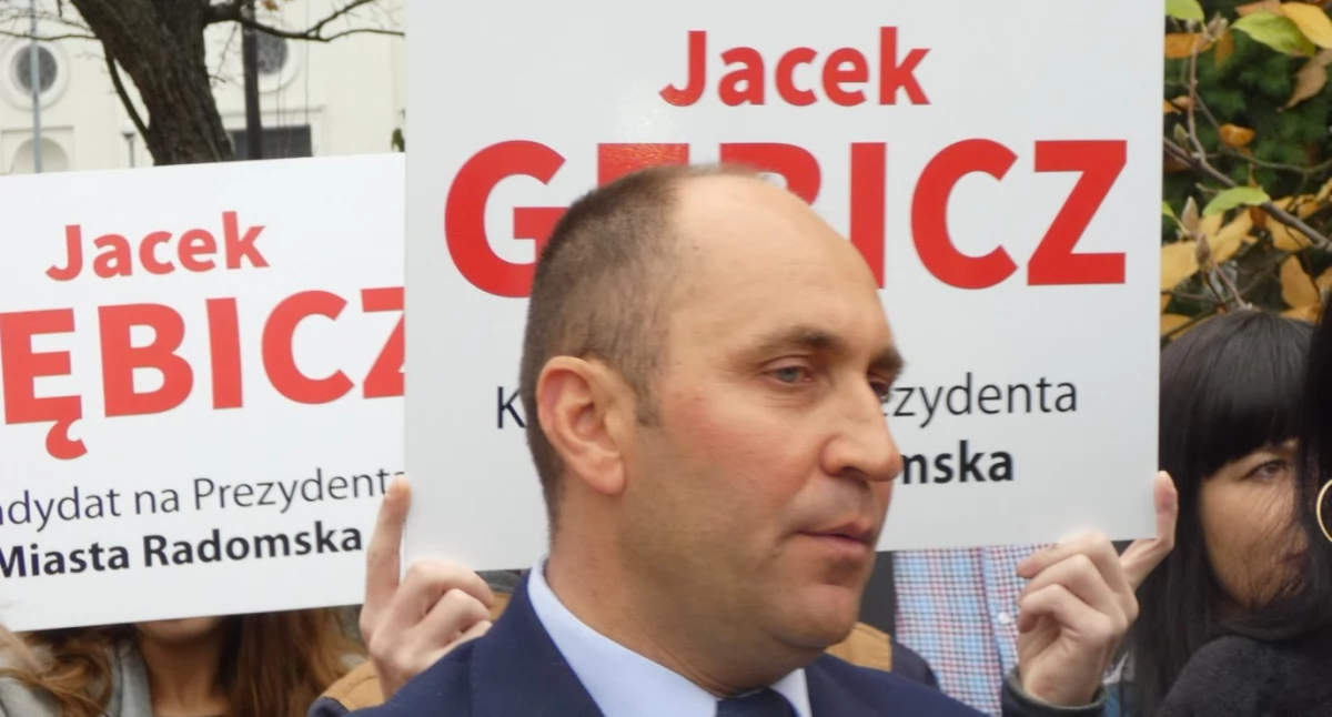Na zdjęciu Jacek Gębicz w 2018 roku kandydował na prezydent Radomska