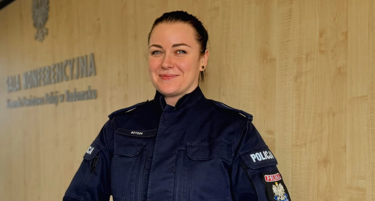 Na zdjęciu: Aspirant Aleksandra Maj, fot. Facebook/KPP Radomsko