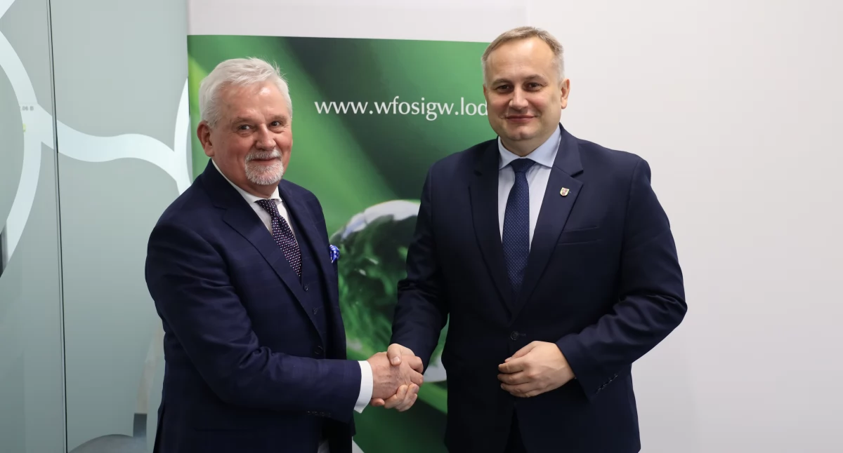 Na zdjęciu: Jerzy Kaczmarek, Zastępca Prezesa Zarządu WFOŚiGW w Łodzi i Piotr Wojtysiak, Wicemarszałek Województwa Łódzkiego