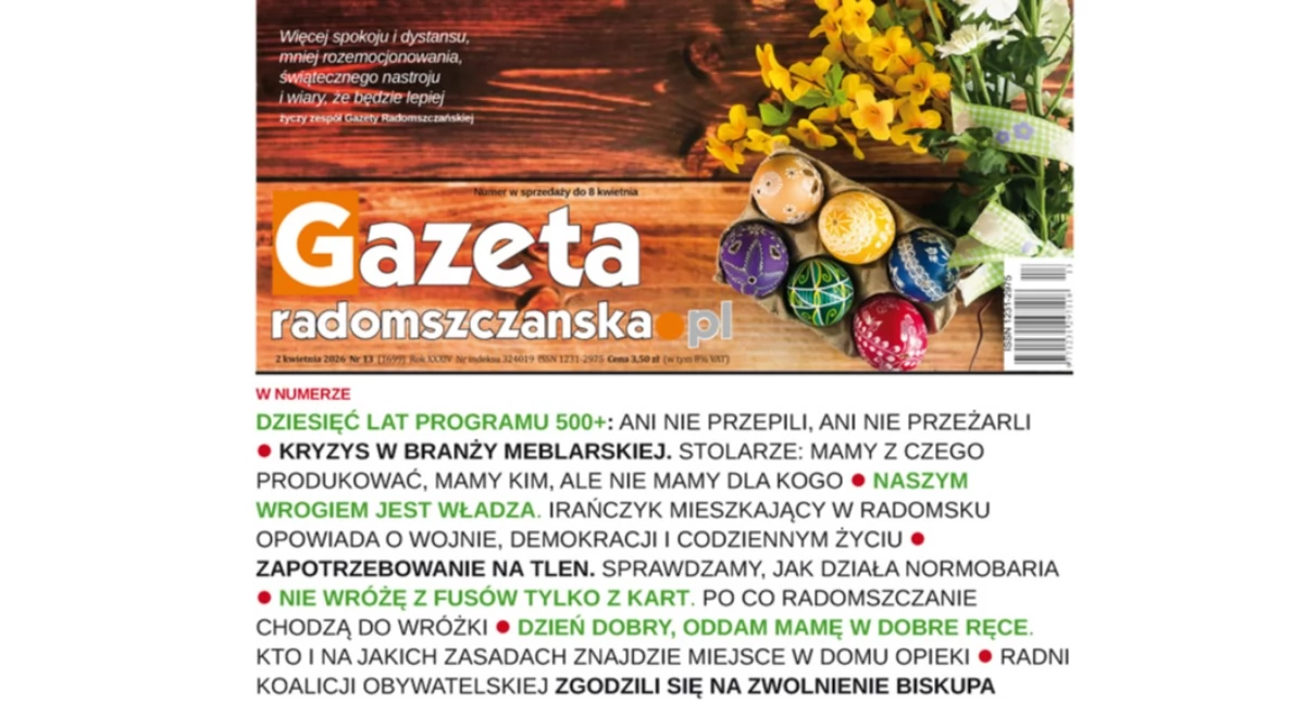 Na zdjęciu okładka najnowszego wydania Gazety