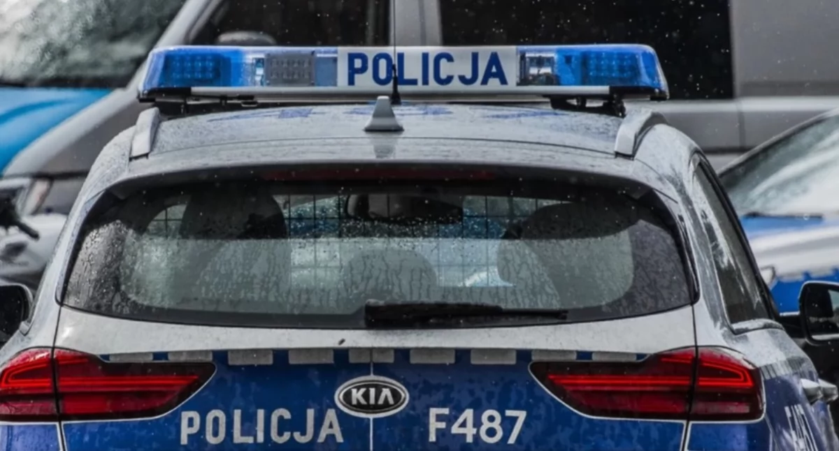Na zdjęciu radiowóz w Radomsku