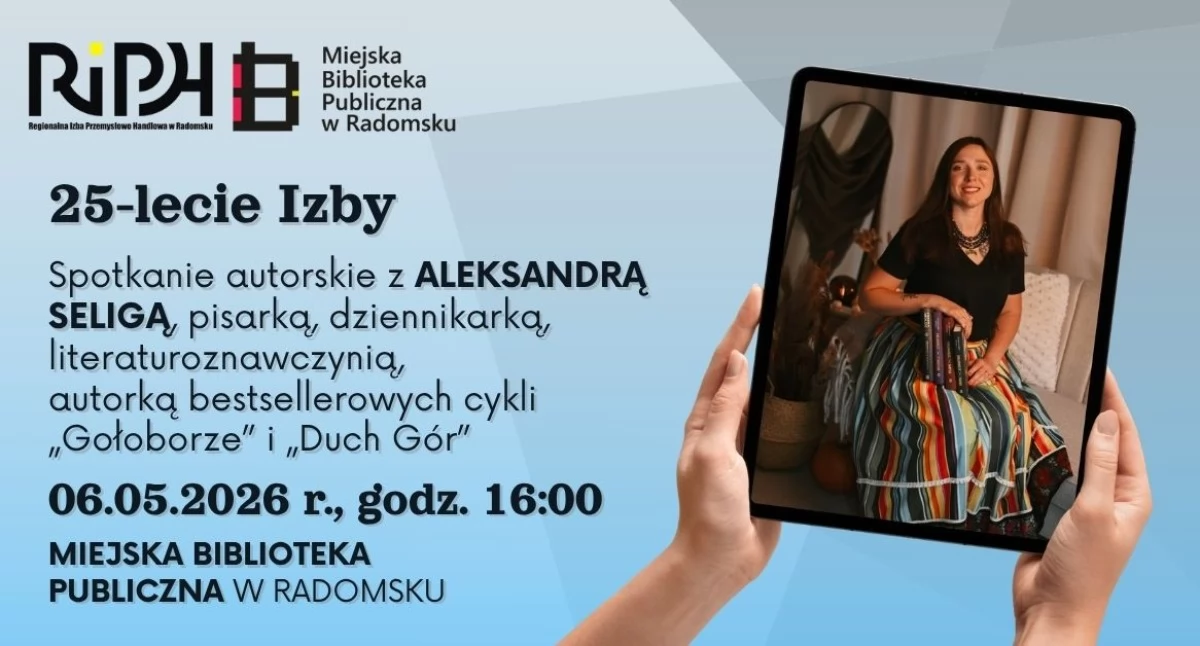 Na zdjęciu: Aleksandra Seliga zaistniała w świecie fantastyki dzięki cyklom „Gołoborze” i „Duch Gór”, fot. RIPH Radomsko