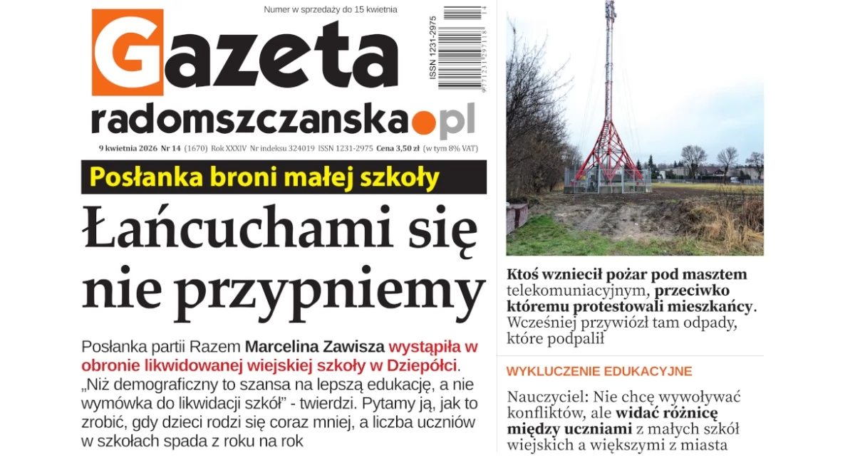 Na zdjęciu: Okładka najnowszego wydania Gazety