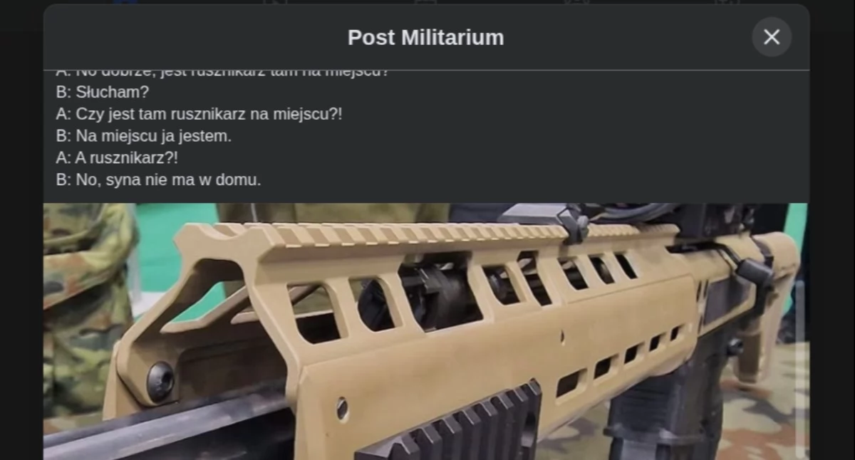 Na zdjęciu: Zrzut ekranu z posta