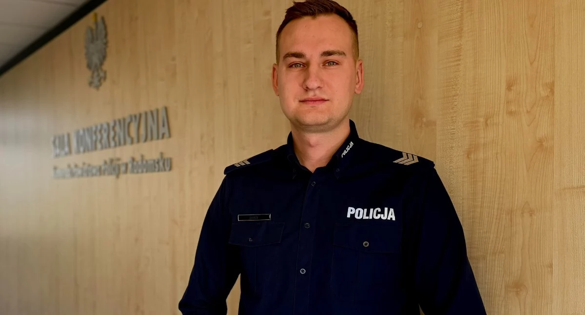 Na zdjęciu:  sierżant sztabowy Marcin Kempa, fot. KPP w Radomsku