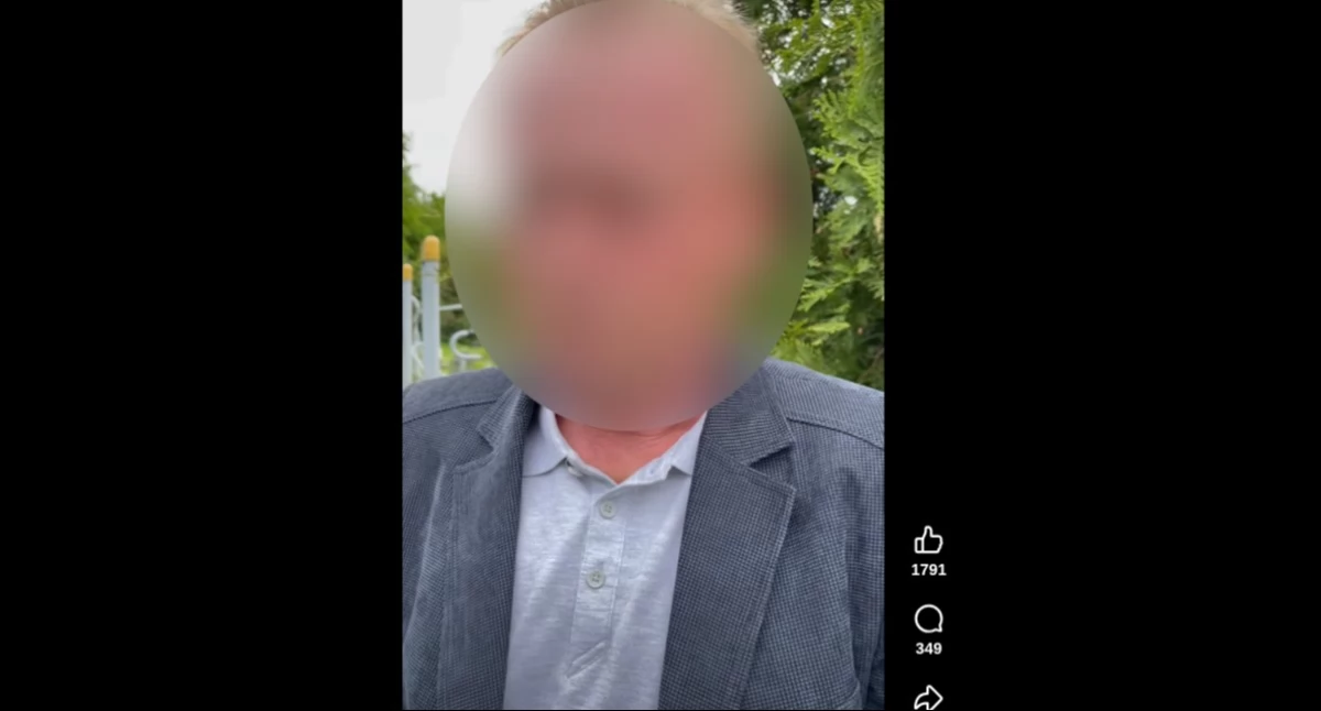 Na zdjęciu: Zatrzymany mężczyzna, fot. zrzut ekranu