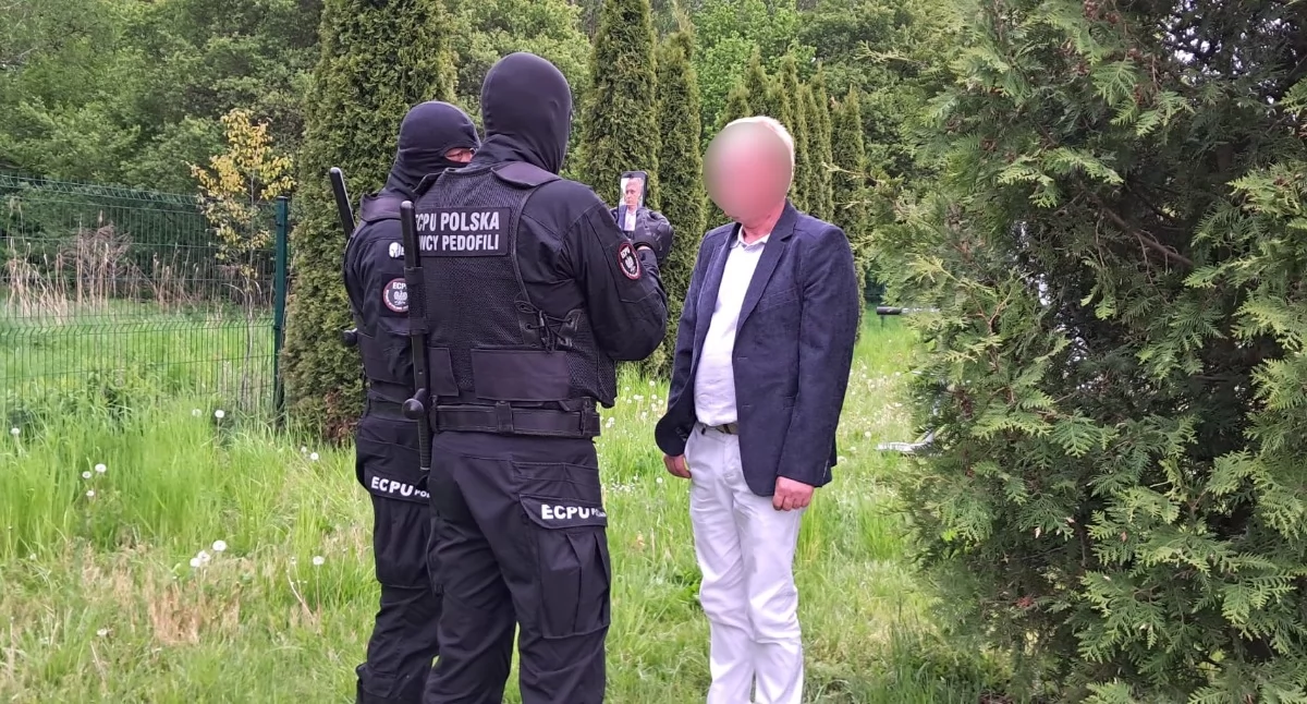 Na zdjęciu: Zatrzymanie Marcina Łukasza S.  z Piaszczyc