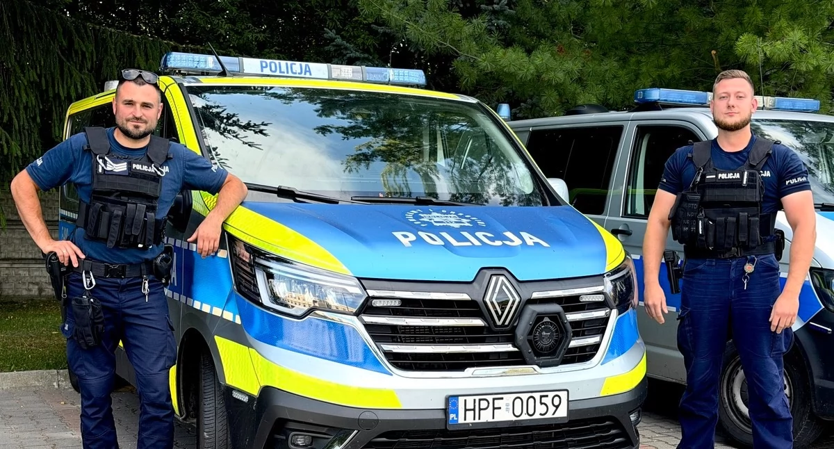 Na zdjęciu: Policjanci działali błyskawicznie, fot. KPP Radomsko
