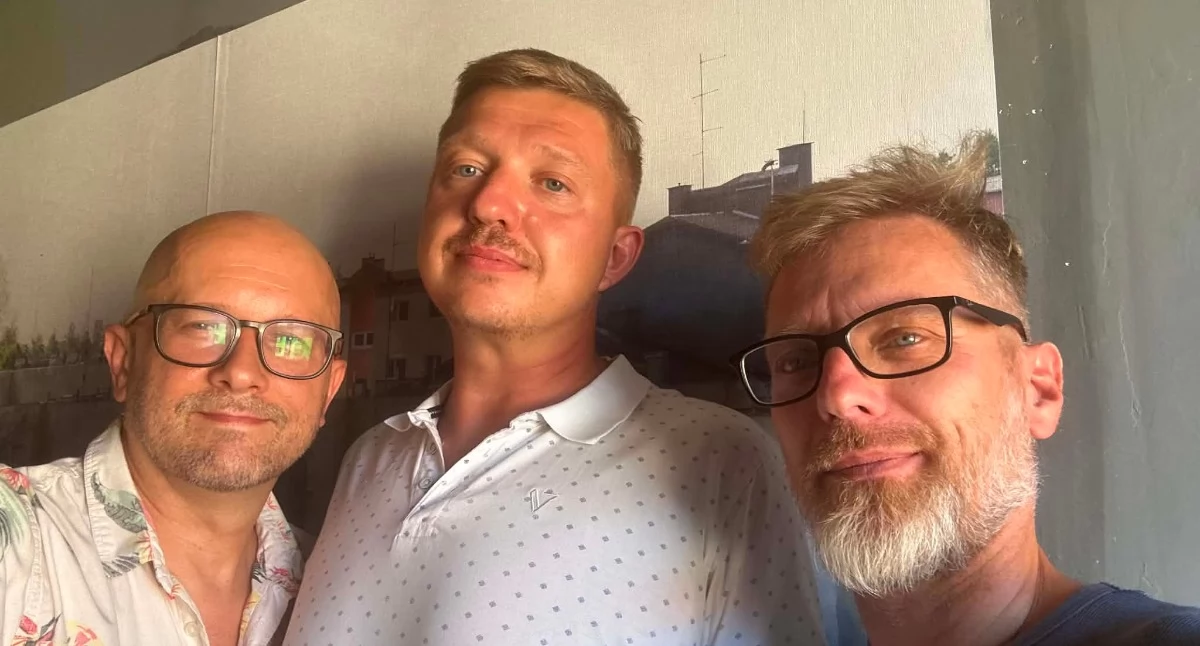 Na zdjęciu Andrzej Andrysiak, Paweł Aulich i Janusz Kucharski