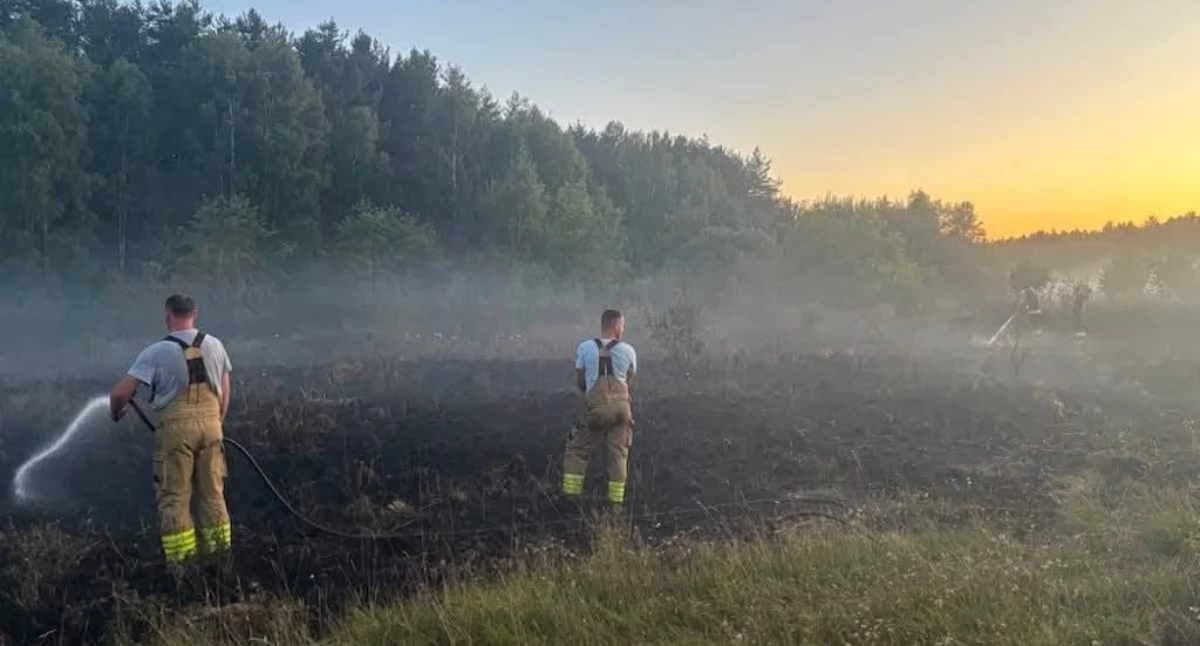 Na zdjęciu akcja gaśnicza, fot. OSP KSRG Kobiele Wielkie