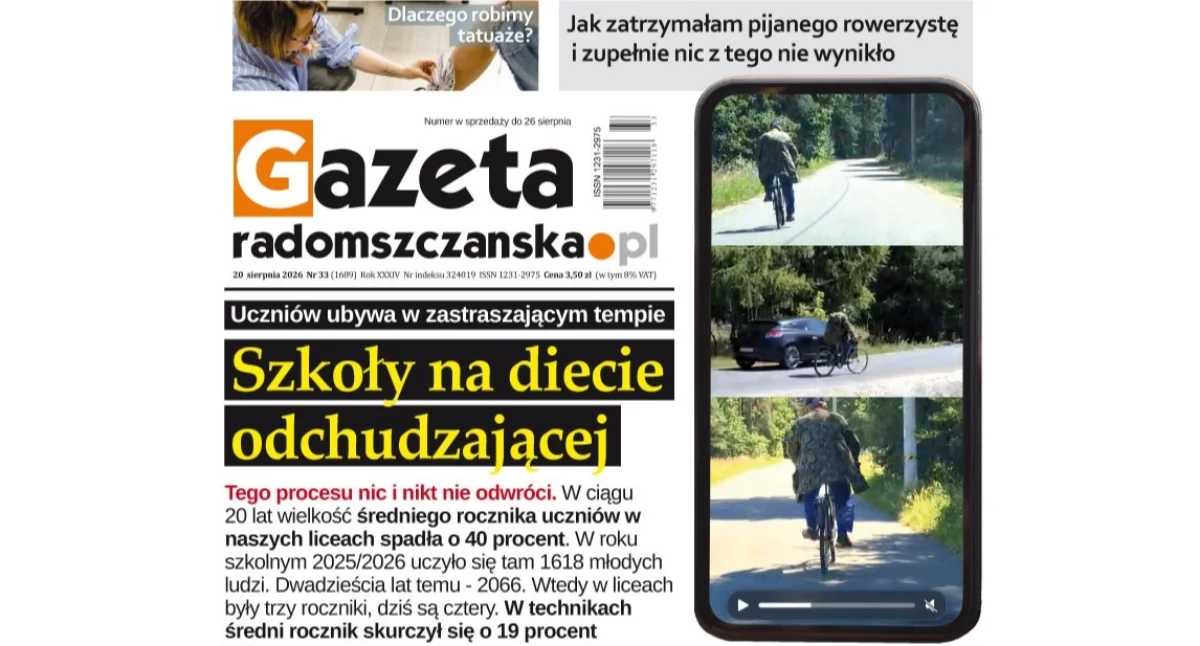 Na zdjęciu najnowsze wydanie Gazety Radomszczańskiej