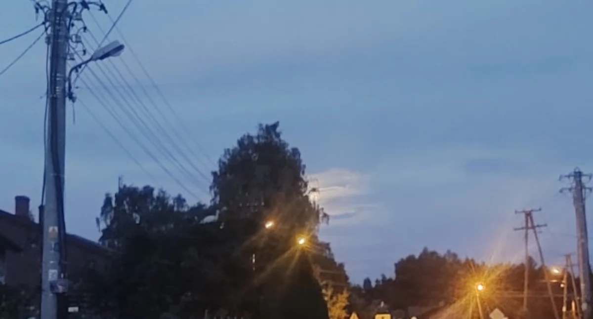 Na zdjęciu: Fragment Partyzanckiej dosłownie znika w ciemnościach, fot. archiwum prywatne
