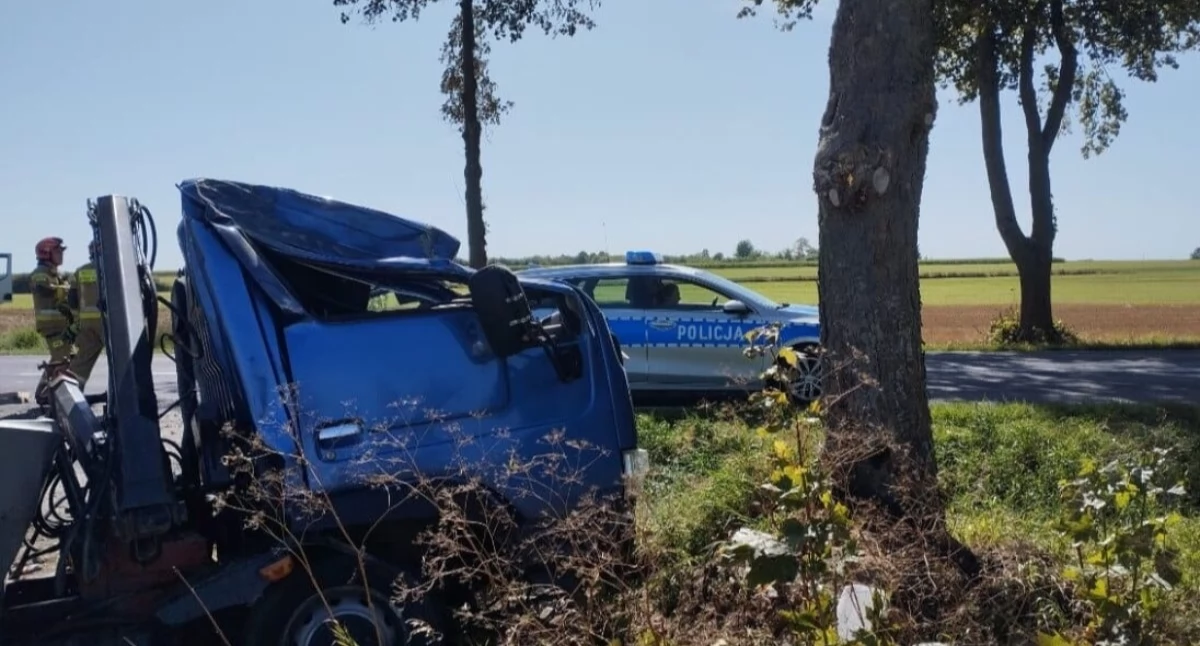 Na zdjęciu: Kierowca ciężarówki zasłabł, fot. KPP Radomsko