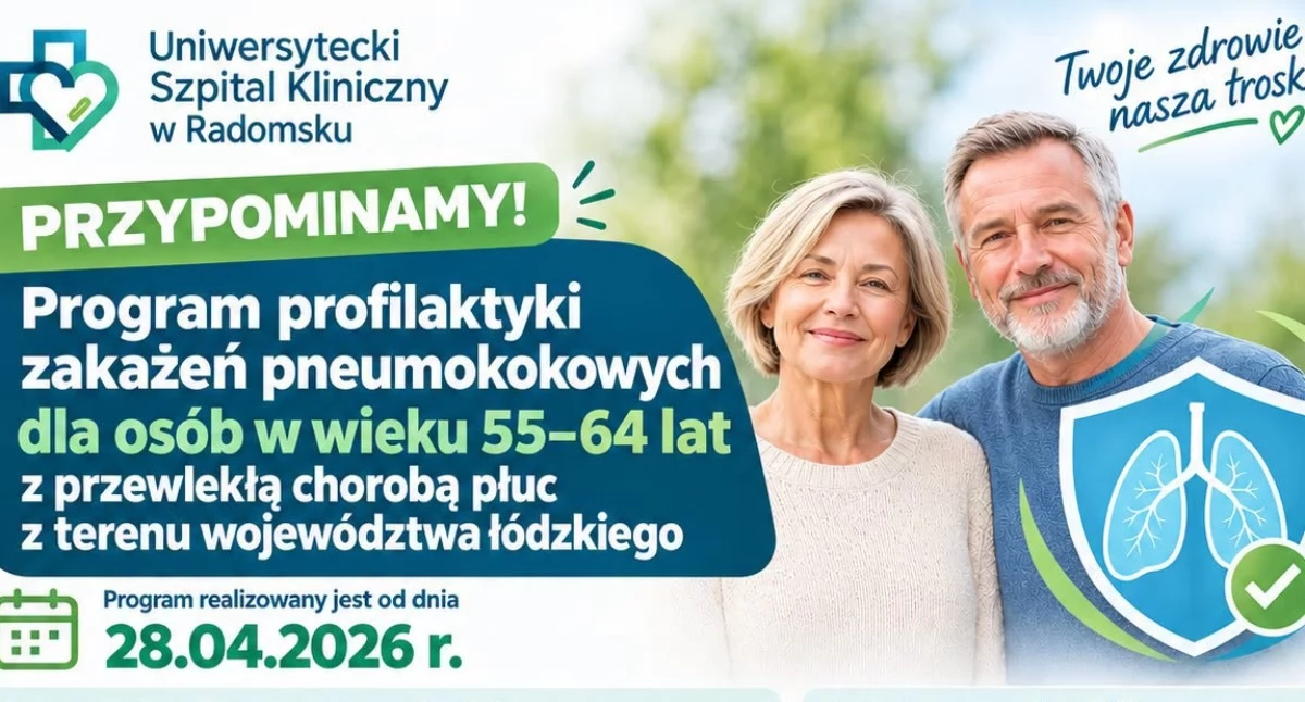 Na zdjęciu: Oferta skierowana do osób z przewlekłą chorobą płuc, fot. Facebook/Uniwersytecki Szpital Kliniczny w Radomsku