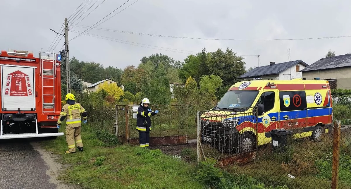 Na zdjęciu: Na miejsce wezwano wszystkie służby, fot. Facebook/OSP Dobryszyce