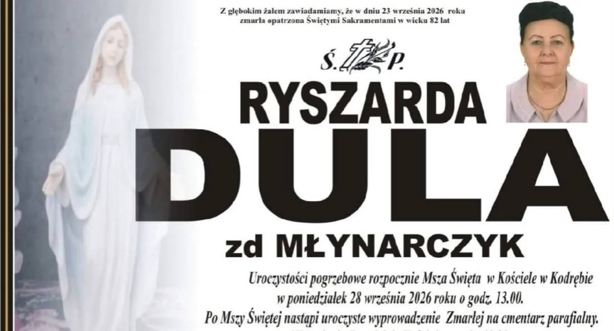 Na zdjęciu: Nekrolog