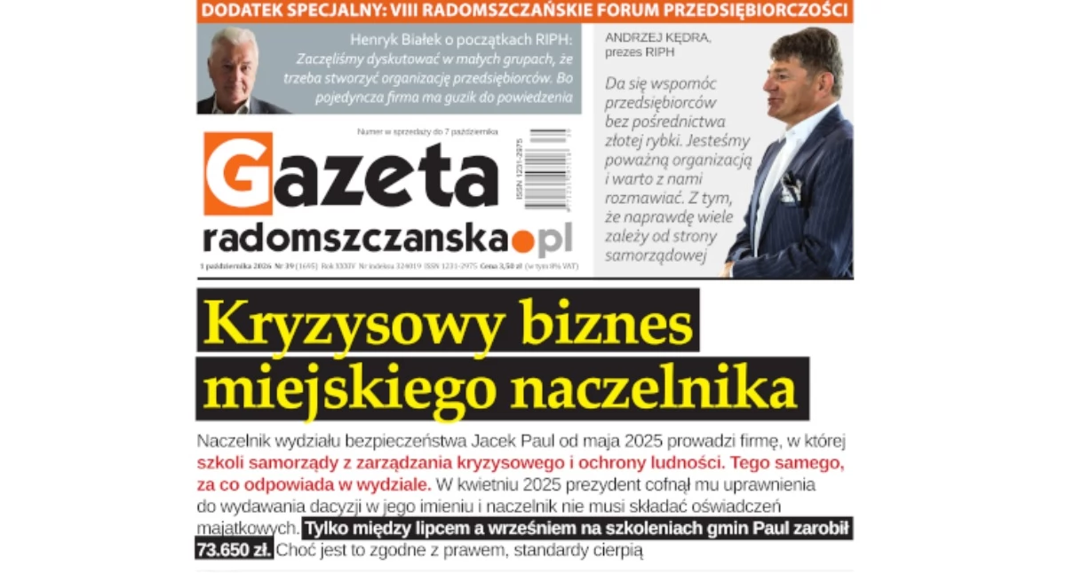 Na zdjęciu: Okładka najnowszego wydania Gazety Radomszczańskiej