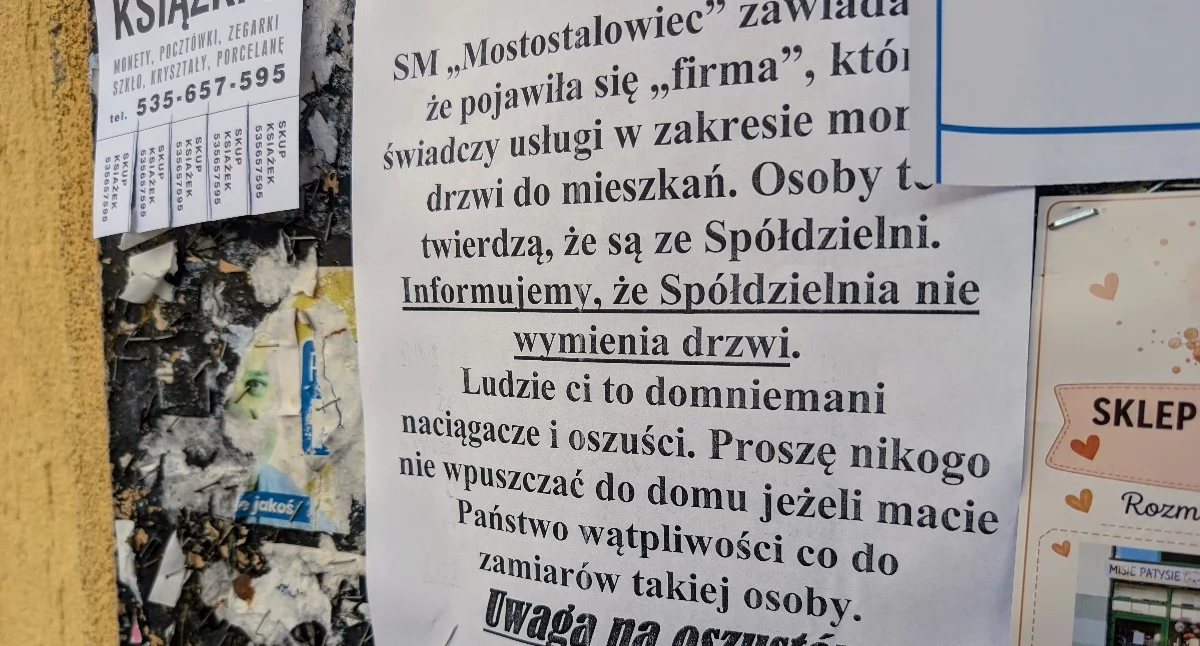 Na zdjęciu: Zarząd spółdzielni ostrzega mieszkanców