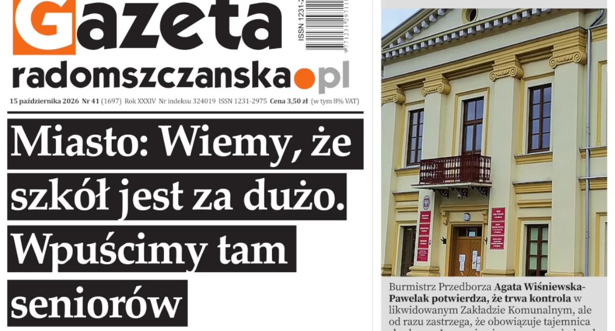 Na zdjęciu: Okładka najnowszego wydania Gazety Radomszczańskiej