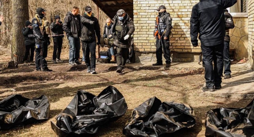 Na zdjęciu cywilne ofiary w Buczy /NEXTA