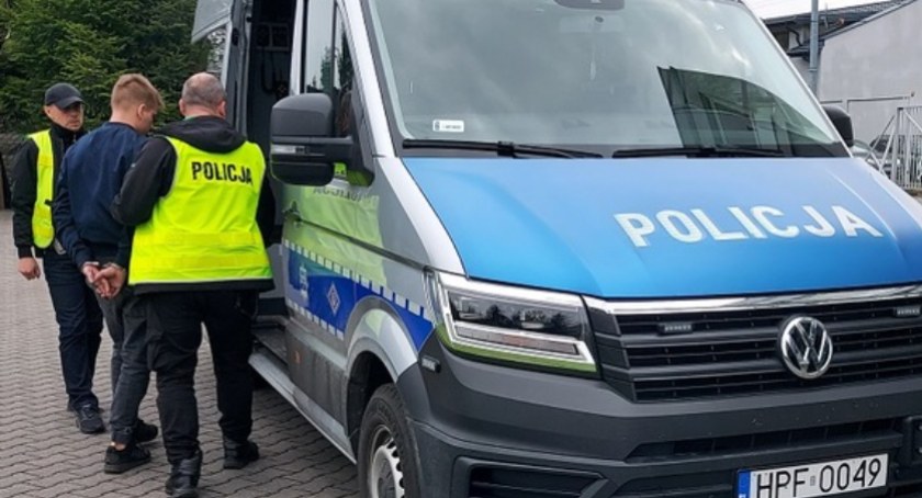Na zdjęciu zatrzymany mężczyzna - fot. KPP Radomsko 