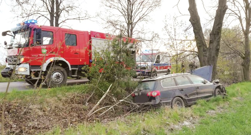 Na zdjęciu kolizja w Kobielach - fot. OSP Kobiele Wielkie/Facebook
