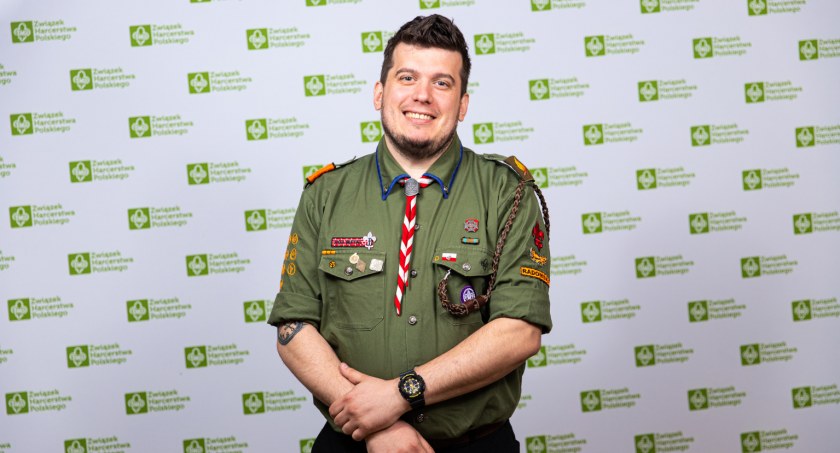 Na zdjęciu: Piotr Jaworski, były komendant Hufca Radomsko, a obecnie członek Głównej Kwatery ZHP. Fot. archiwum prywatne ZHP. 
