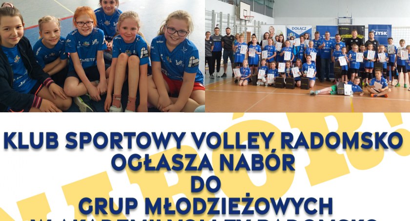 Na zdjęciu plakat z informacją o naborze