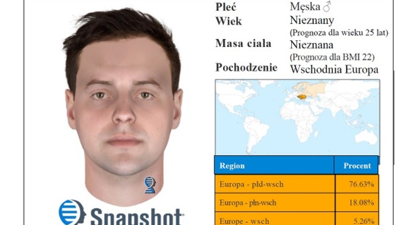 Na zdjęciu: przewidywany wizerunek sprawcy zabójstwa kobiety w parku „Na Zdrowiu”. KWP w Łodzi. 