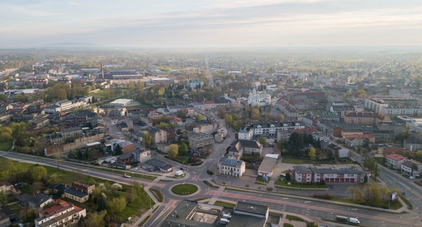 Na zdjęciu Radomsko z lotu ptaka - fot. UM Radomsko