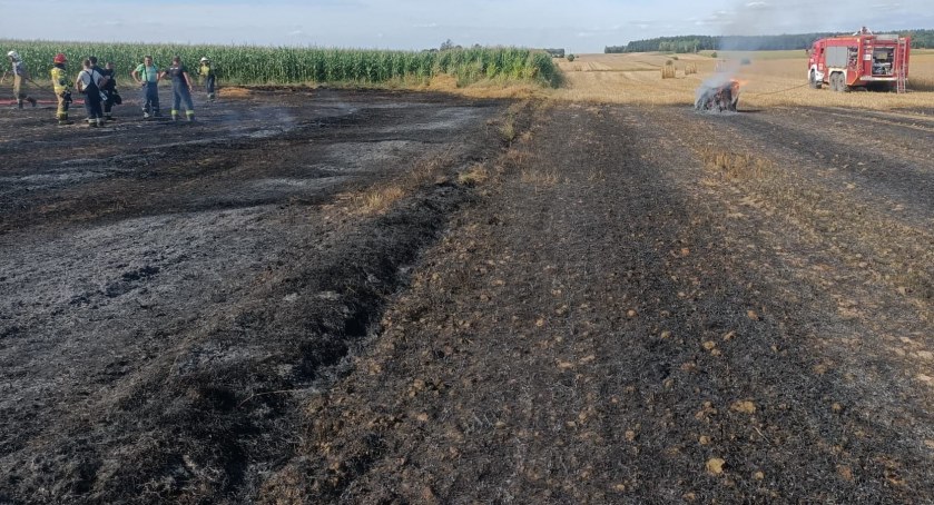 Udział w gaszeniu pożaru wzięło udział 6 zastępów straży. Zdjęcie: KP  PSP w Radomsku. 