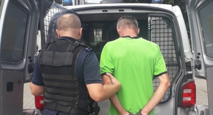 Na zdjęciu zatrzymany 51-latek - fot. KPP Radomsko
