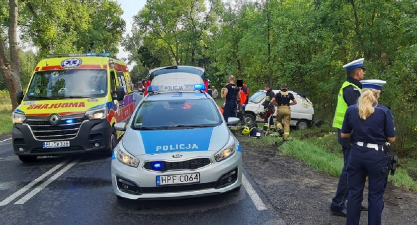 Na zdjęciu miejsce wypadku - fot. KPP Radomsko